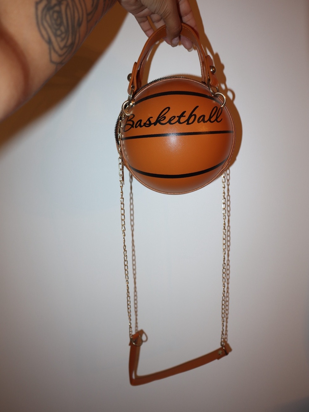 Fashion Nova Orange Basketball Mini Crossbody Bag